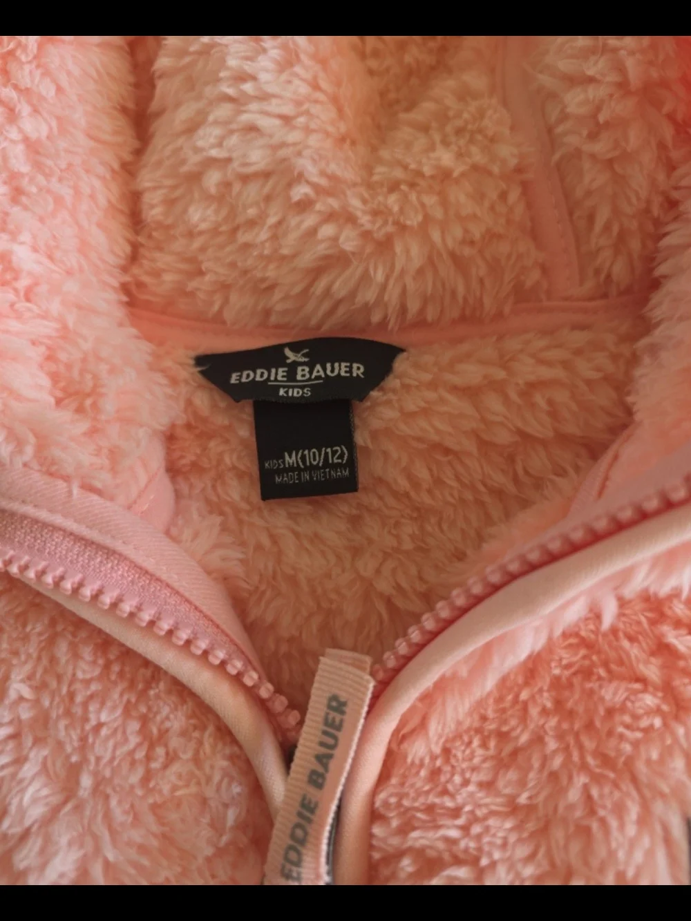 Eddie Bauer Pink Plush Fleece Hoodie Jacket